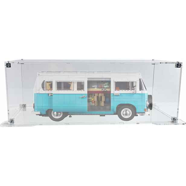 Vitrína s podstavcem Drewlandia pro stavebnici Lego 10279 Mikrobus Volkswagen T2