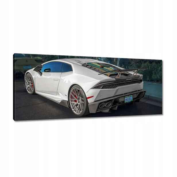Obrazy 100x40 Bílé sportovní auto