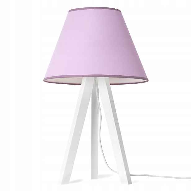 Noční Lampa Fialová Levandulová Trojnožka S Stínítkem Do Dětského Pokoje
