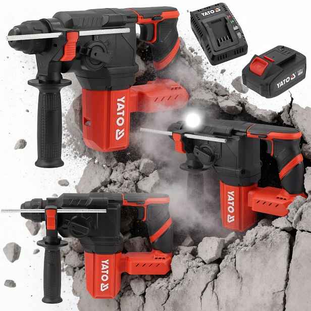 Sada Vrtacích Kladiv 18V Sds Plus 2,5J Akumulátor 4 Ah Yato YT-827721