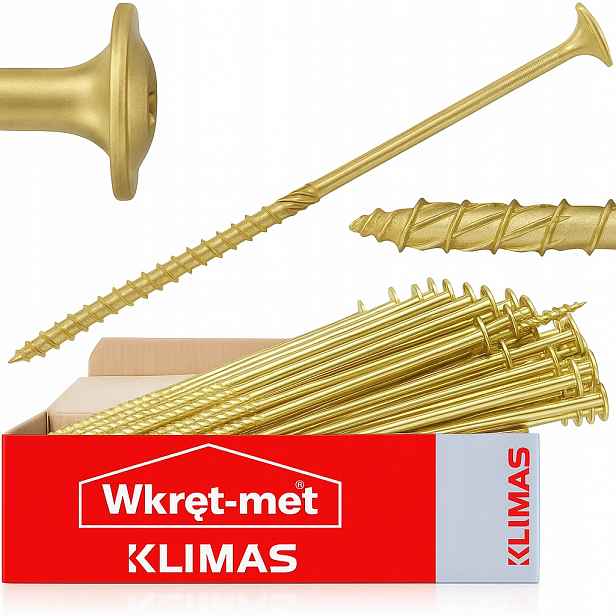 Tesařské Vruty Wkcp 8x300 Torx Talířová Hlava Podložková Klimas 50kusů