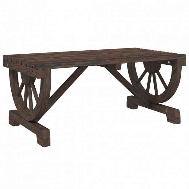 vidaXL Zahradní konferenční stolek 90x50x40 cm masivní jedlové dřevo