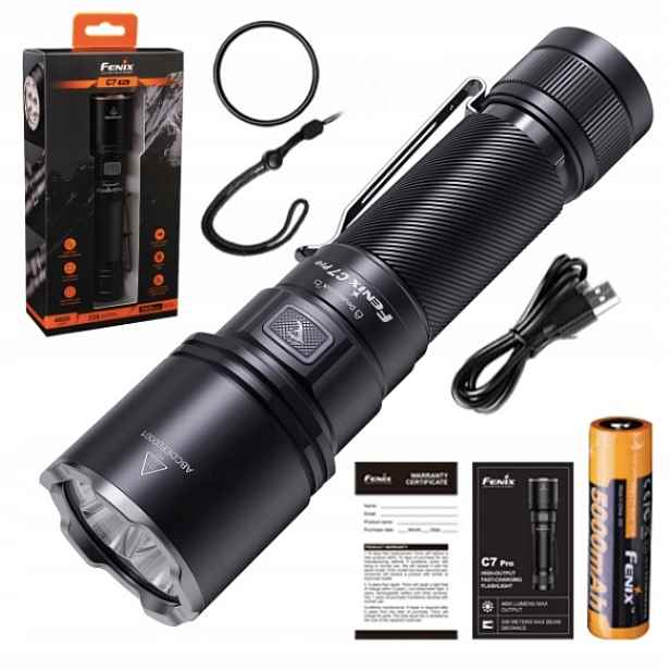 Led svítilna Fenix C7 Pro 4600 lm 339 m 85 h Usb-c široký úhel světla