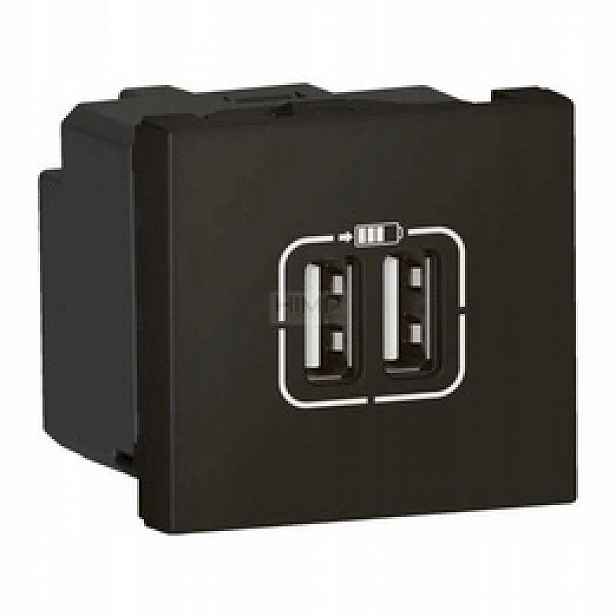 Nabíječka Usb 3A 2x Usb-a antracit Legrand Mosaic 079194L