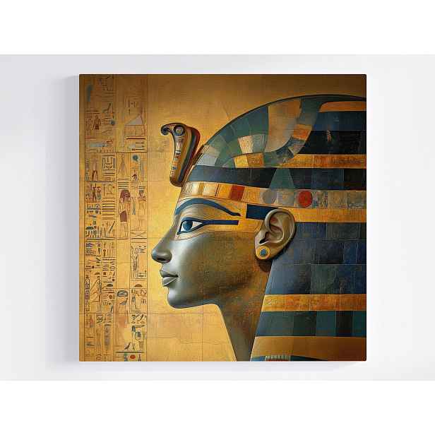 Obraz Na Plátně Canvas Egypt Faraon Hieroglyfy Zlato Umění Maska 50x50