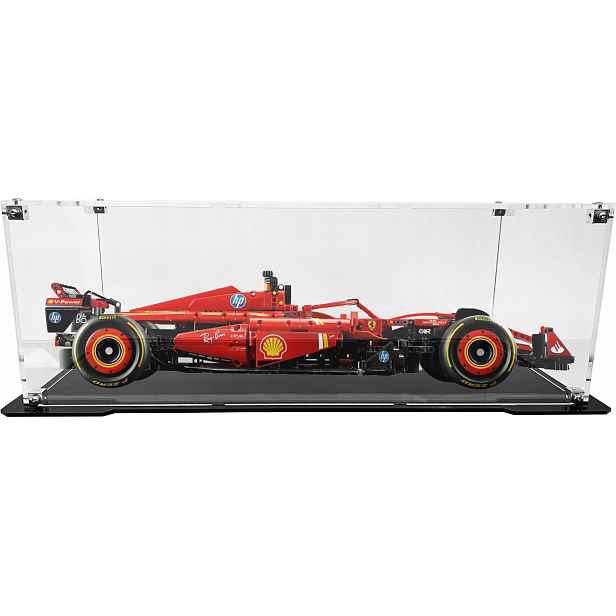 Vitrína s černou základnou pro stavebnici Lego 42207 Formule F1 Ferrari