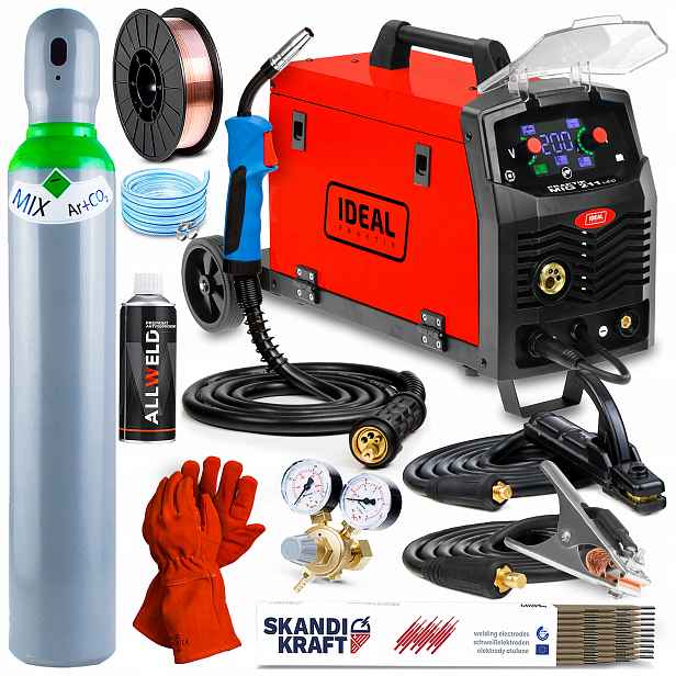 Svařovací Stroj Migomat Ideal Praktik Mig 211 Synergie Led Mma Tig 200A 230V Flux