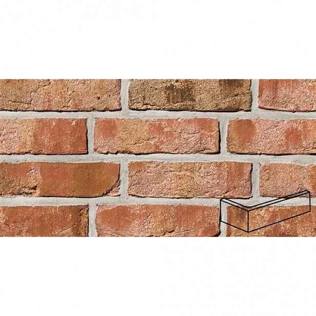 Fasádní roh Klinker mix žíhaný 24x7,1x11,5 cm reliéfní RMOORBRLEB