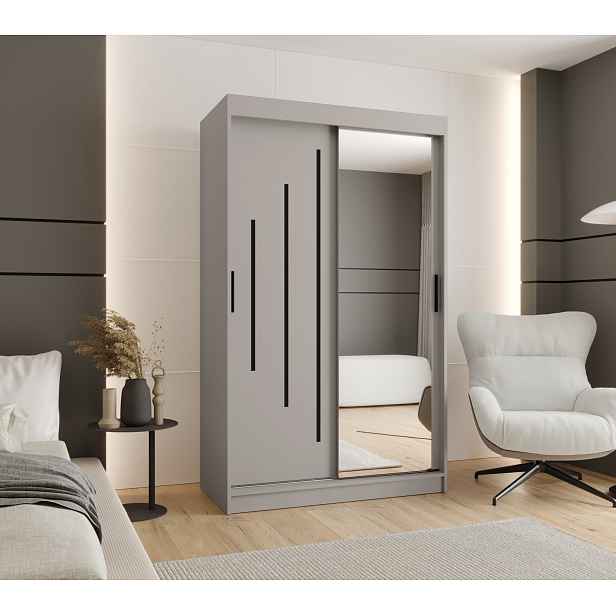 Šatní skříň Abi Rubino Y2 Rozměry: 120 cm, Barva korpusu + barva dveří: Kašmír