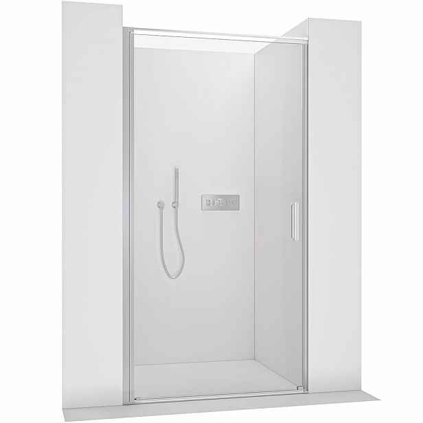 Sprchové otočné dveře Porte L/P - 8 mm - chrom, transparentní sklo - 100x195 cm