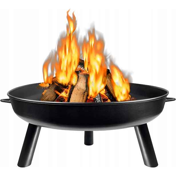 Zahradní Ohniště Zahradní Gril 58 cm Kulaté Ohniště Mísa Úchytky