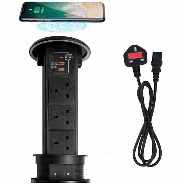 Zapuštěné vodotěsné zásuvky s 3 zásuvkami pro napájení Ac Usb C