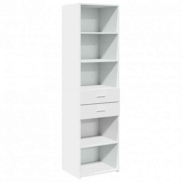 vidaXL Skříň highboard bílá 50 x 42,5 x 185 cm kompozitní dřevo