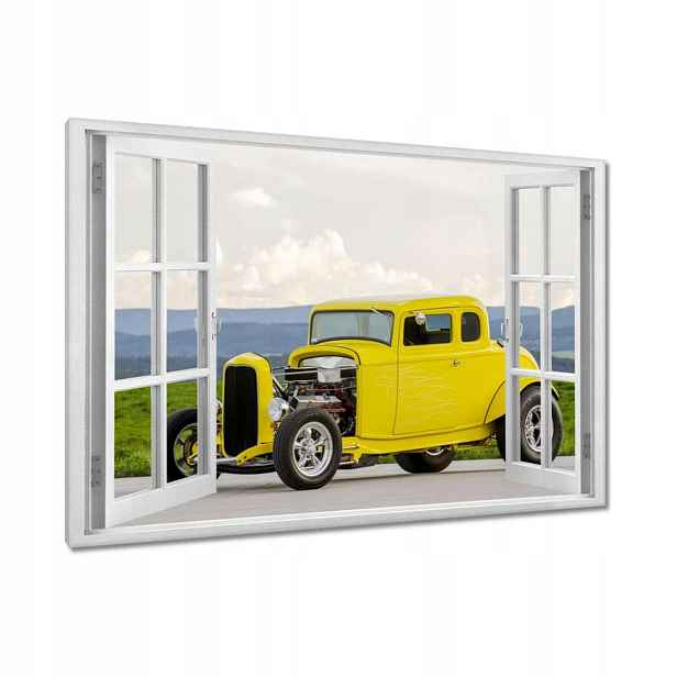 Obrazy 120x80 Žlutý Hot Rod