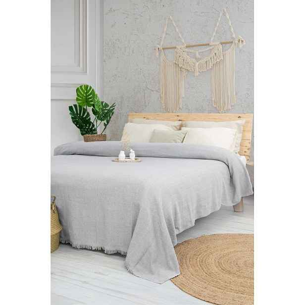 Světle šedý přehoz 240x220 cm Marla  – Mijolnir