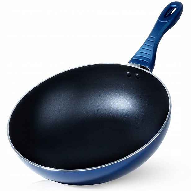 Wok Diamantová hluboká pánev na smažení dušení Orion 30 cm