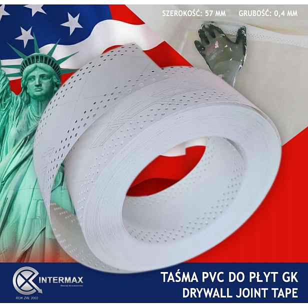 Americká Pvc páska na sádrokartonové desky G-k 30 m