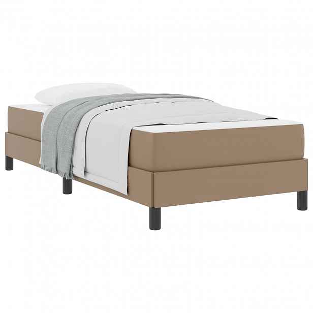 vidaXL Rám postele s matrací Cappuccino 100 x 200 cm textil