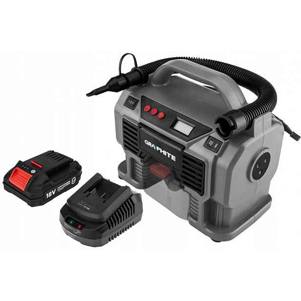 Aku Kompresor Graphite Akumulátor 2AH Energy+ 18V Set 58GE113 58GE131 Kpl.