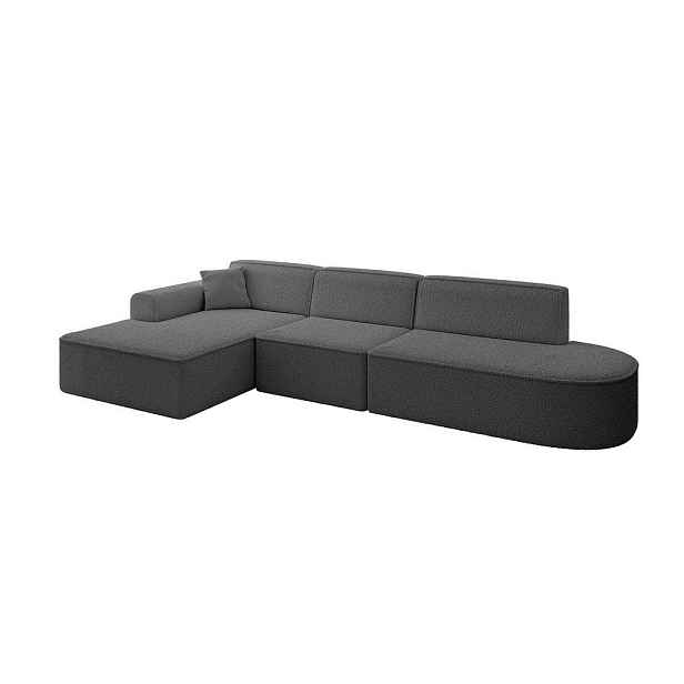 ALTDECOR ROHOVÁ SEDAČKA s otomanem, levá IREA-L2-v3 327x165x77 Šedá Buklé