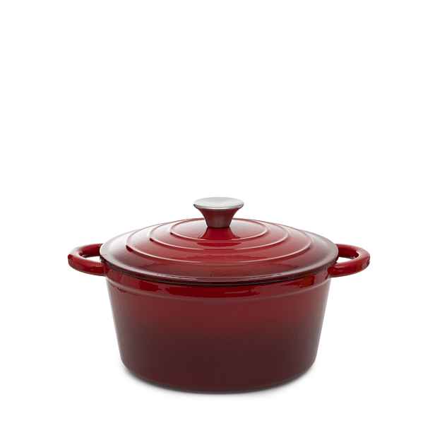 Hrnec litinový Andreas XM červený tradiční ombre 24 cm 4 l Homla