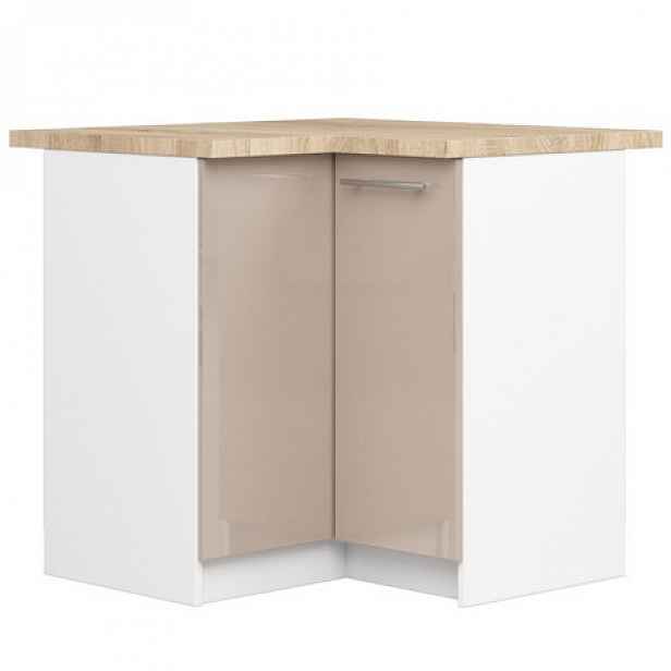 Kuchyňská skříňka OLIVIA S90/90 - bílá/cappuccino lesk