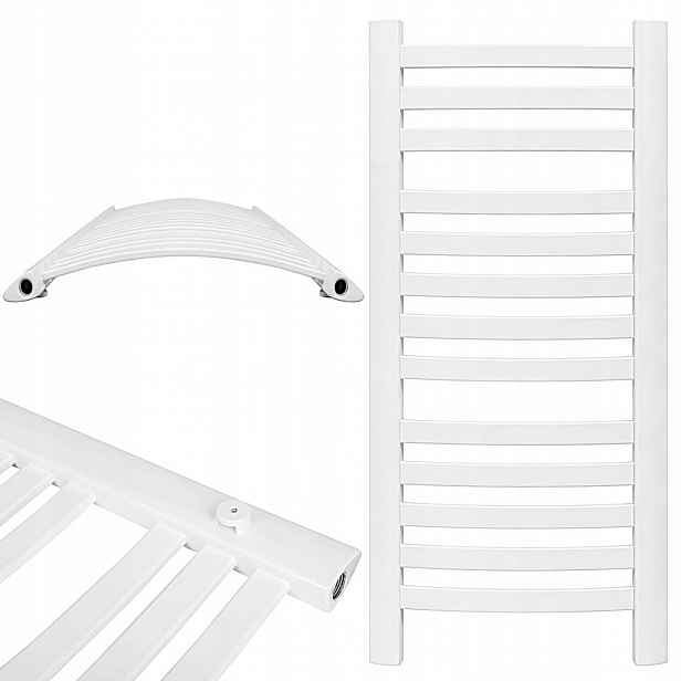 Nástěnný Koupelnový Radiátor Bílý Žebřík GR3 800 x 470 13 Žeberek 410W