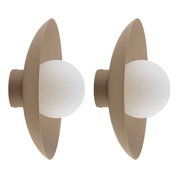 Tk Lighting Sada 2x Stropní svítidlo Lampa Bílá Slate Kov Sklo G9