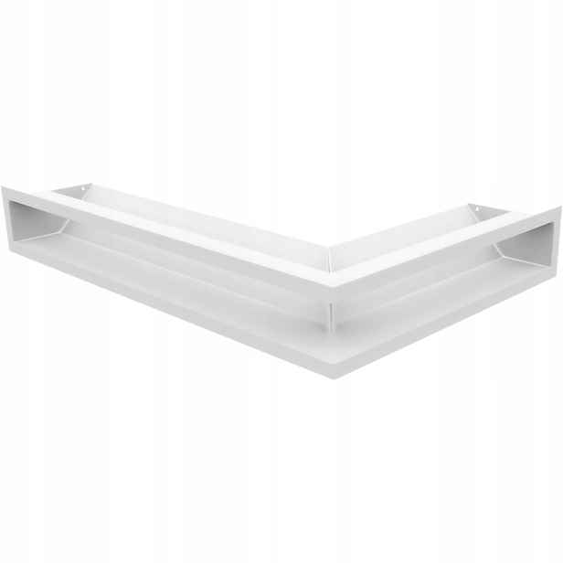 Ventilační mřížka krbová Luft rohová levá 60x40x9 bílá Slim