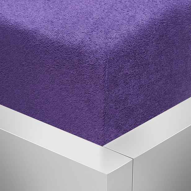 Froté prostěradlo 180x200 Luxus Tmavě fialová