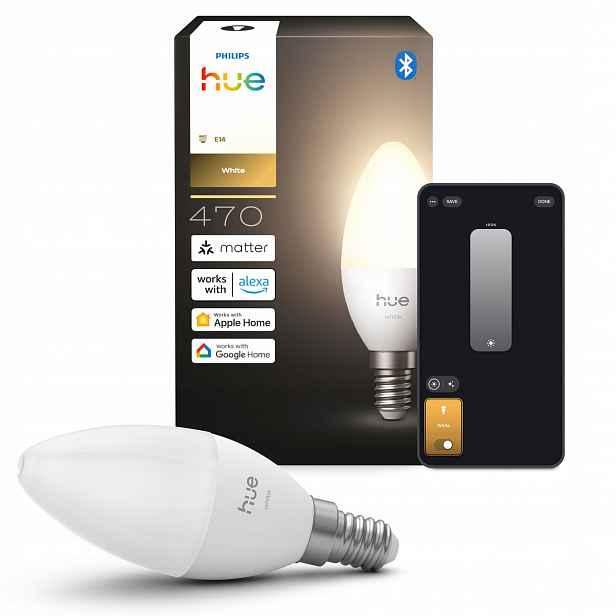 Led žárovka E14 B39 3.9W 470lm 2700K Inteligentní ZigBee Bílá Philips Hue