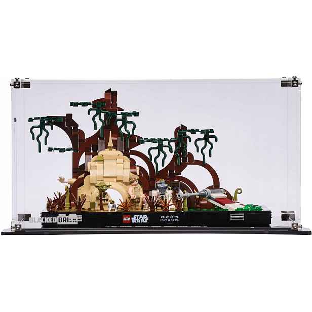 Vitrína Blacked Brick pro Lego Star Wars 75330 Diorama Jedi na Dagobah