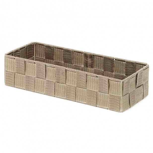 Compactor Úložný organizér do zásuvky Compactor TEX - košík L, 130 x 12 x 7 cm, Taupe (šedo-béžový)