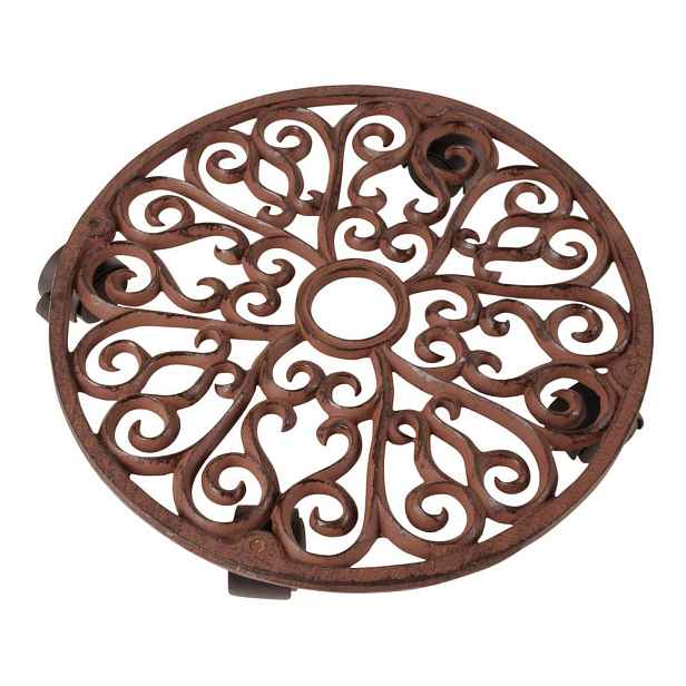 Kovový pojízdný podstavec pod květináč ø 34,5 cm Ornament – Esschert Design