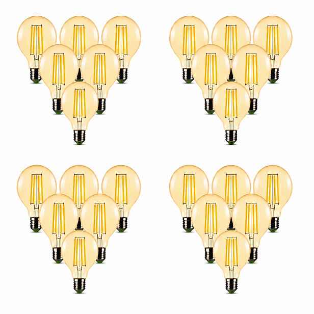 Led žárovka Filament E27 8W 806lm 2200K Teplá Vintage Retro Brilum G95