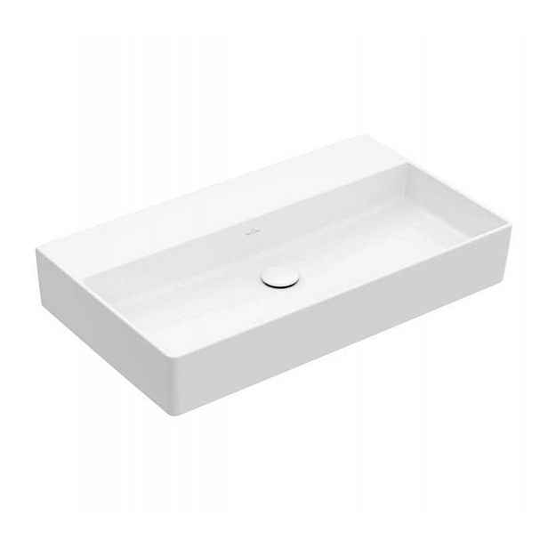 Villeroy & Boch Memento 2.0 - Umyvadlo 80x47 cm, bez přepadu, bez otvoru pro baterii, CeramicPlus, alpská bílá 4A228FR1