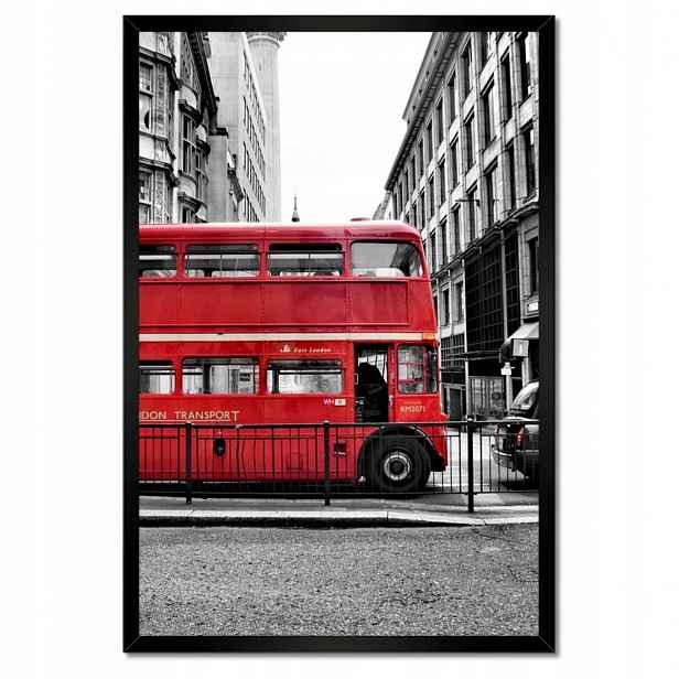 Plakáty v rámu 40x60 Červený autobus Londýn