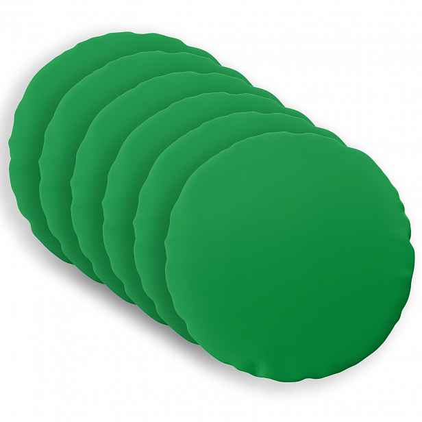 vidaXL Povlak na polštář 6 pcs HEERLEN Zelená Ø 40 cm Polyester