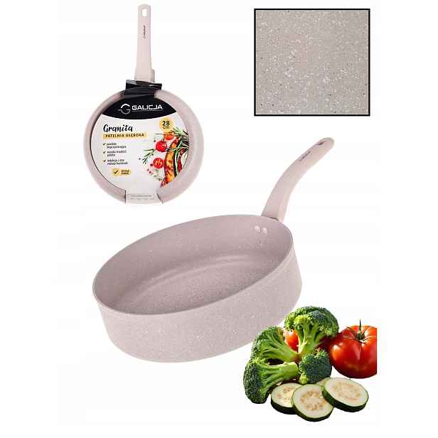 Tradiční hluboká pánev rendlík 28 cm béžová