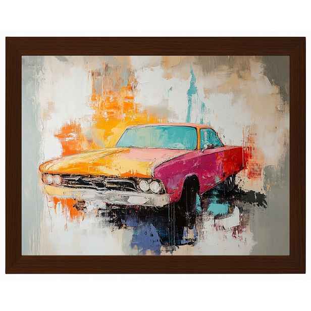Plakát Rámeček Dřevo Grafika Auto Chevrolet Art Deco 80x60