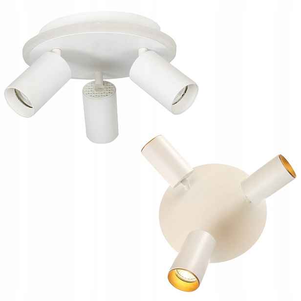 Bílá 3-bodová stropní svítidlo do obývacího pokoje Parma 3*GU10 Led Light Prestige