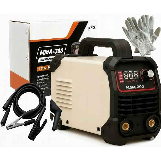 Invertorová Svářečka MMA300 160 A 230V LCD displej Sada Maska