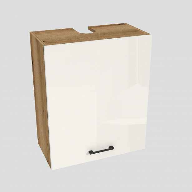 Kuchyňská skříňka horní digestoř 60/72 Capri Dub Evoke přední Bílá Akryl Lesk