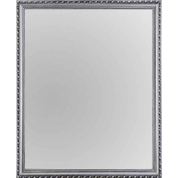 Nástěnné zrcadlo Lisa 45x55 cm, stříbrné, ornamenty