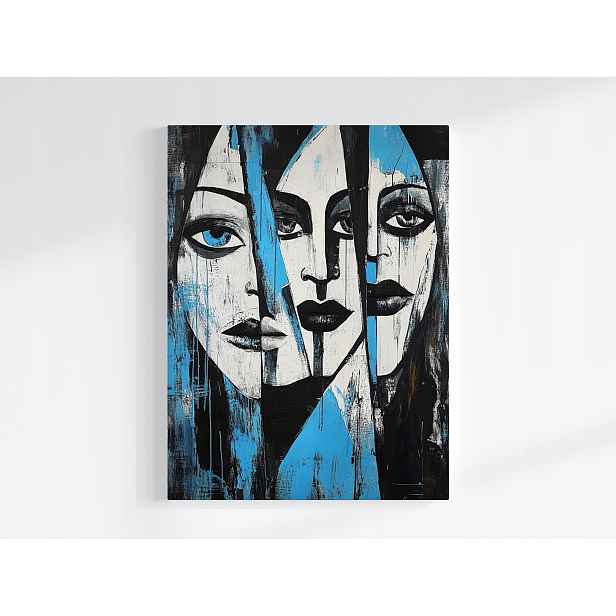 Plakát Abstrakce Portrét Tváře Moderní Umění Urban 75x100