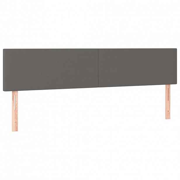 vidaXL Čela postele šedá 180x5x78/88 cm umělá kůže