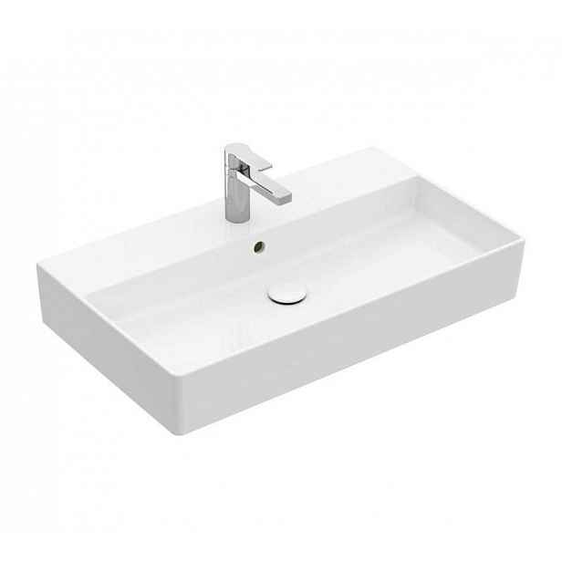 Villeroy & Boch Memento 2.0 - Umyvadlo 80x47 cm, s přepadem, otvor pro baterii, alpská bílá 4A228G01