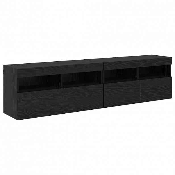 vidaXL Skříňky na TV zeď 2 ks Černý dub Kompozitní dřevo