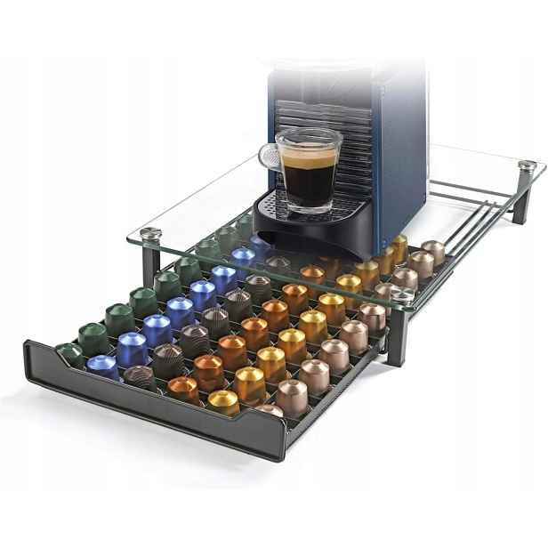 Nádoba na kapsle do kávovarů Nespresso na 60 ks `Skleněný