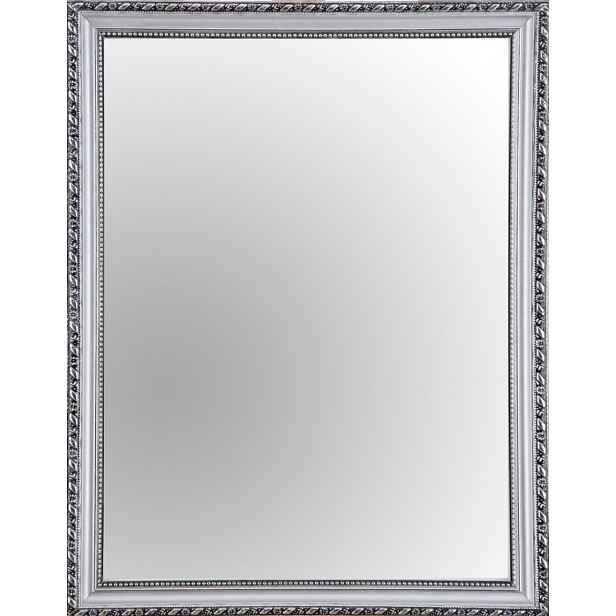 Nástěnné zrcadlo Lisa 34x45 cm, stříbrné, ornamenty